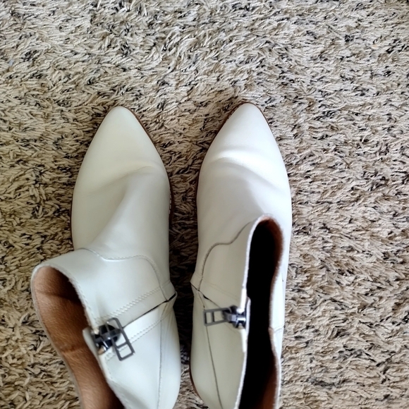 Madewell Charley Leather Ankle Boot Vintage Canvas Ivory white K5308 sz 7,5 - Picture 5 of 7